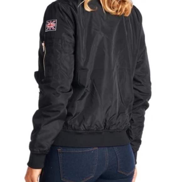 NYJK52 BOMBER JACKET W/PATCHES size L - Picture 2 of 15